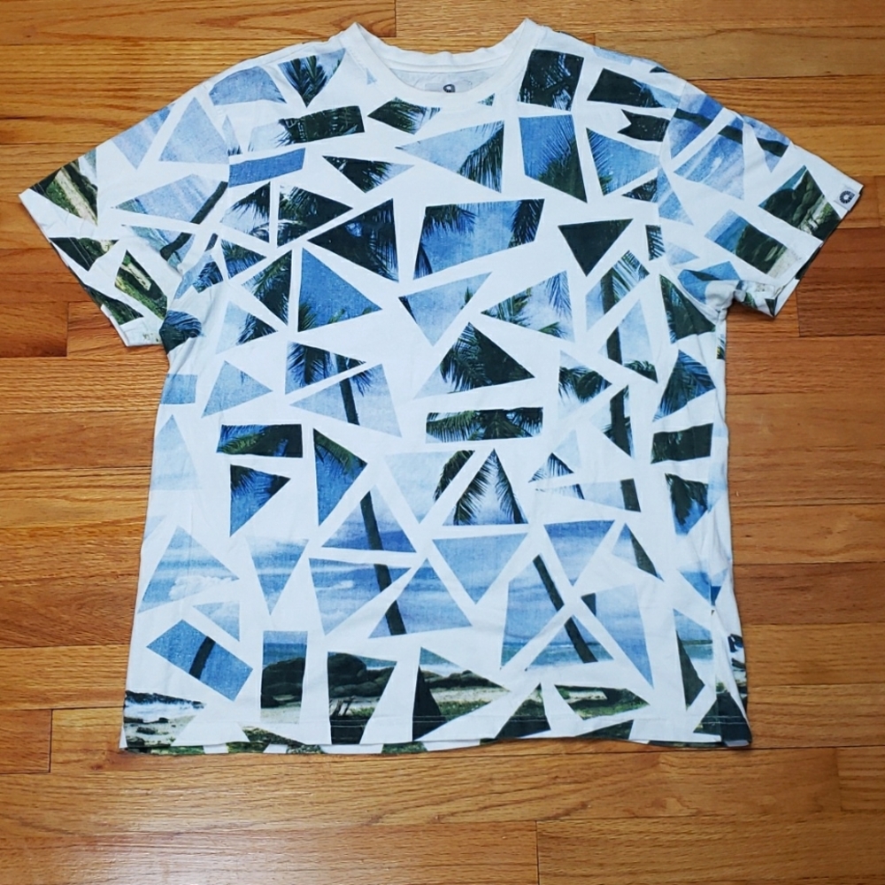 Akademiks Palm Tree Abstract Design 2XL T-Shirt